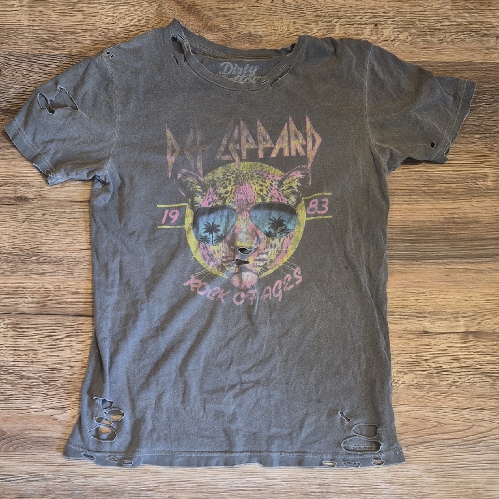 Distressed Gray Band T-Shirt